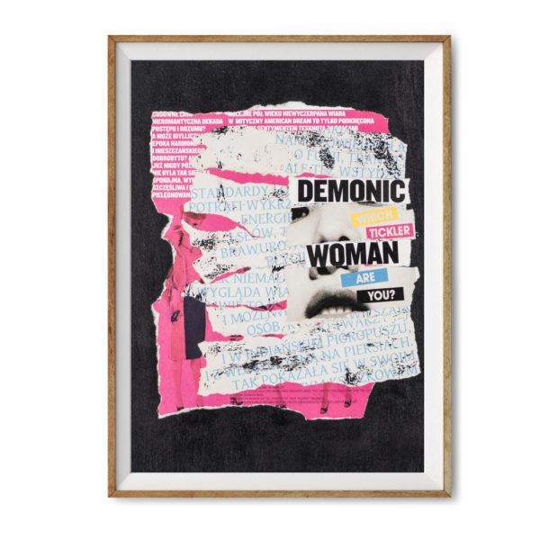 demonic woman poster collage rezine